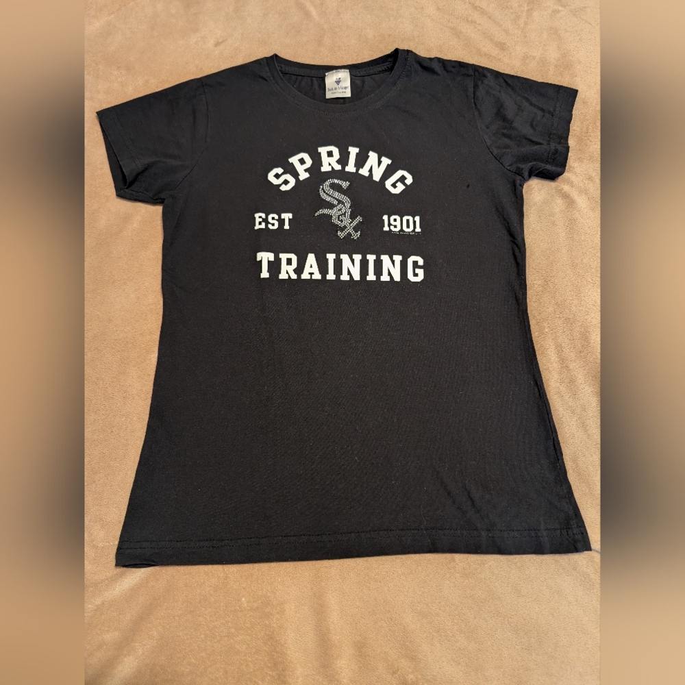 Ok Official White Soxs Black & White Spring Training Tee